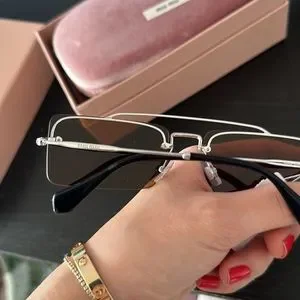 NWT miu miu socit sunglasses Miu Miu | Accessories | Miu Miu Socit 58mm Square Pink Lens  main image 3